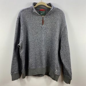 WOOLRICH Men's Quarter Zip pullover sweater Sz LG